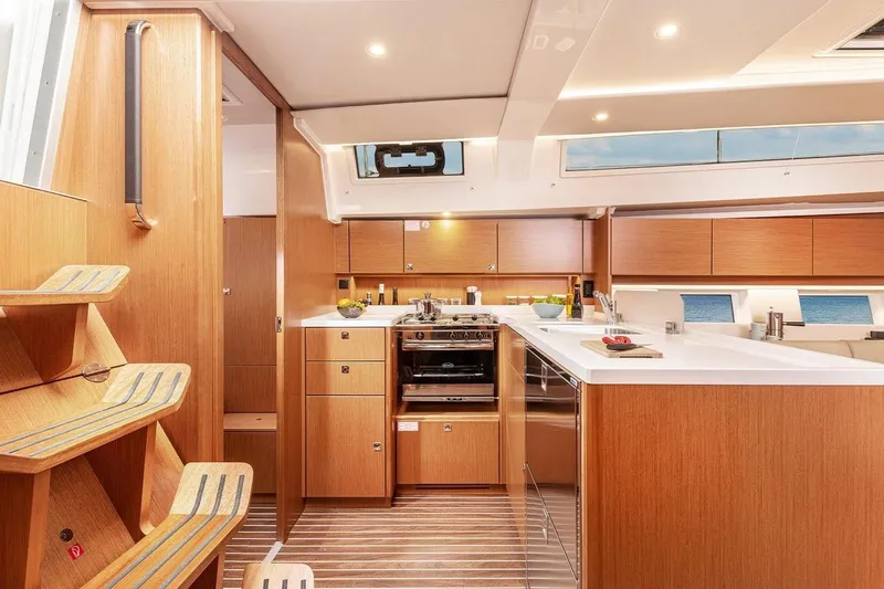 Dream Time Yacht Photos Pics Full Galley With Ample Counter Space
