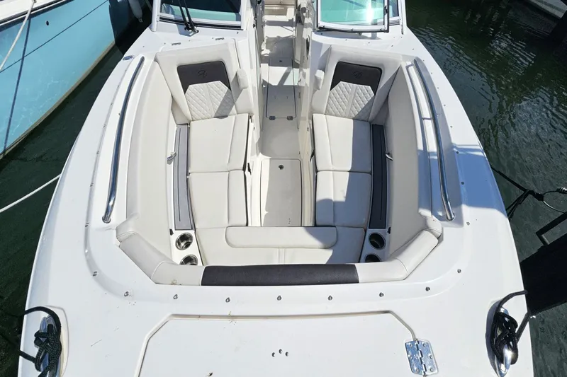  Yacht Photos Pics 2023 Sailfish 276 DC boat with spacious seating and modern design.