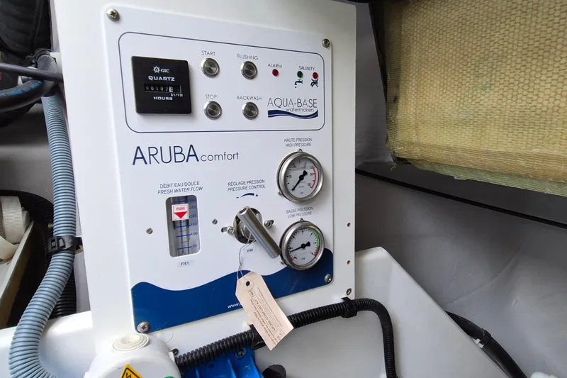  Yacht Photos Pics Control panel of Aqua-Base watermaker on 2021 Fountaine Pajot Saona 47 yacht.