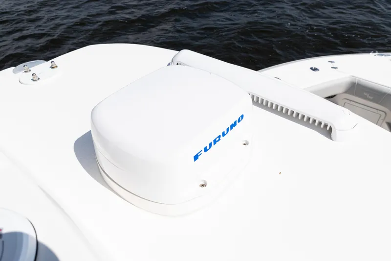  Yacht Photos Pics 2024 SeaVee 290B boat with Furuno marine equipment on deck.