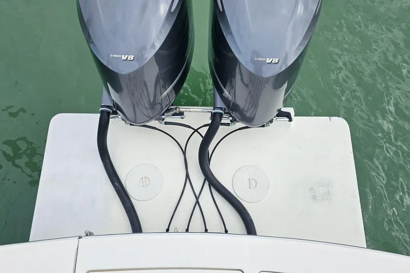 Redemption Yacht Photos Pics 2012 Regulator 34SS boat with twin Yamaha V8 engines on water.