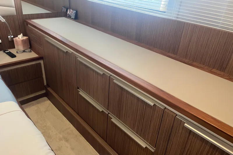  Yacht Photos Pics Luxurious wooden cabinetry in 2020 Cayman Yachts S520 interior.
