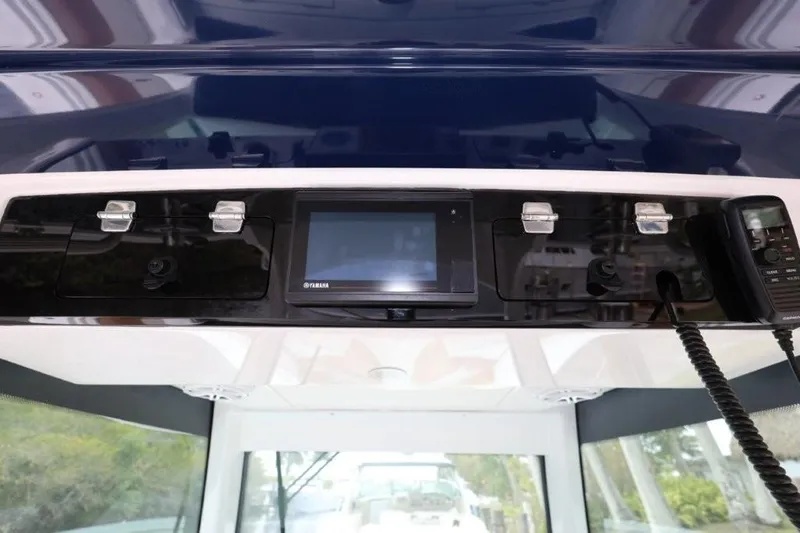 Bada Bing Yacht Photos Pics 2020 HCB 39 Speciale dashboard with navigation and communication equipment.