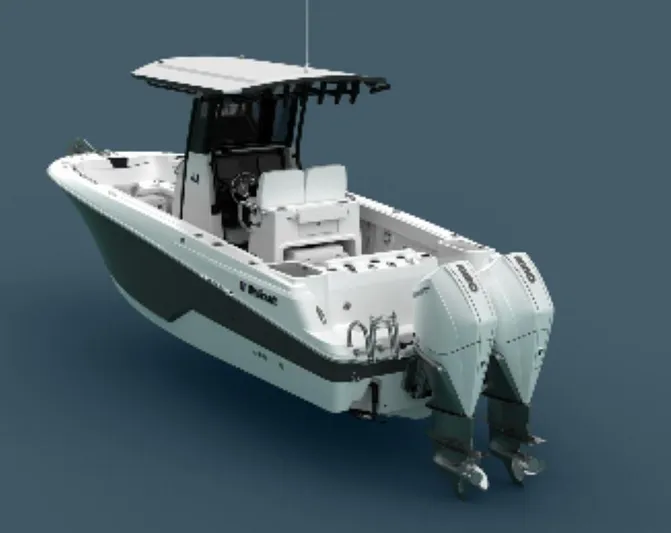  Yacht Photos Pics 2025 Wellcraft 263 Fisherman boat with dual engines, sleek design, and spacious deck.
