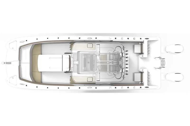  Yacht Photos Pics Manufacturer Provided Image: Top view of 2026 Twin Vee 280 GFX2 CC boat, showcasing spacious deck layout.