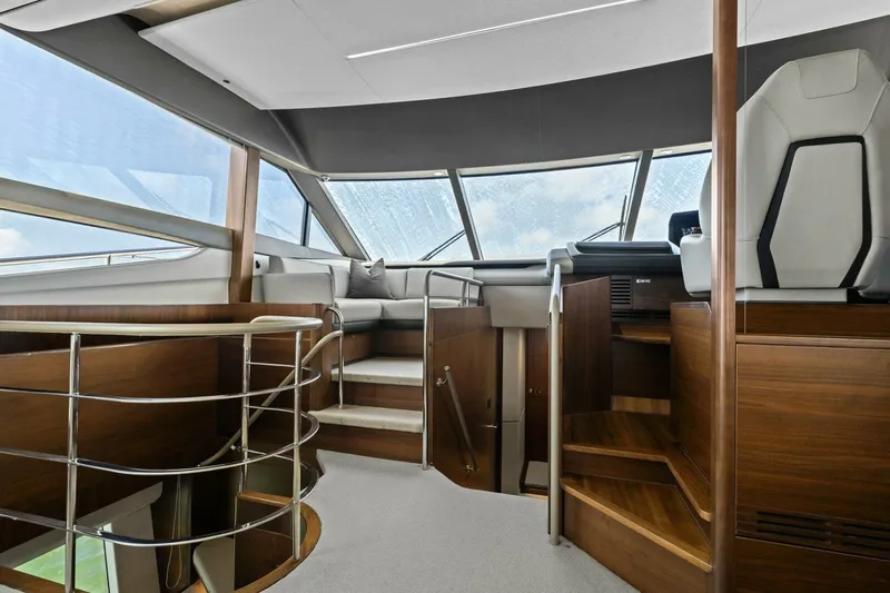Amarula Sun Yacht Photos Pics Interior of 2018 Princess Y75 Motor Yacht with modern design and panoramic windows.