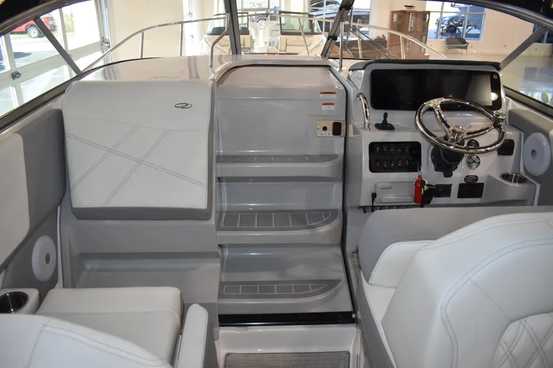  Yacht Photos Pics 2026 Regal 26 XO boat interior with modern helm and seating.