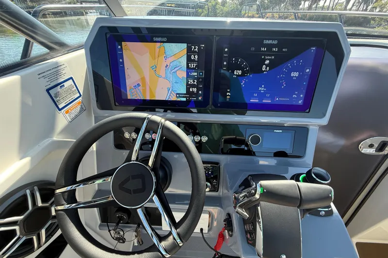  Yacht Photos Pics 2026 Navan S30 boat dashboard with advanced navigation and control systems.