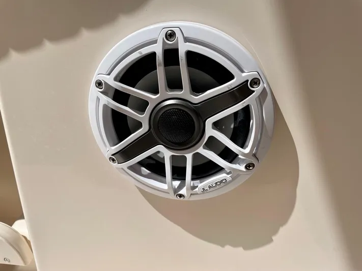  Yacht Photos Pics Speaker on 2012 Grady-White Canyon 336 boat, featuring a sleek design.