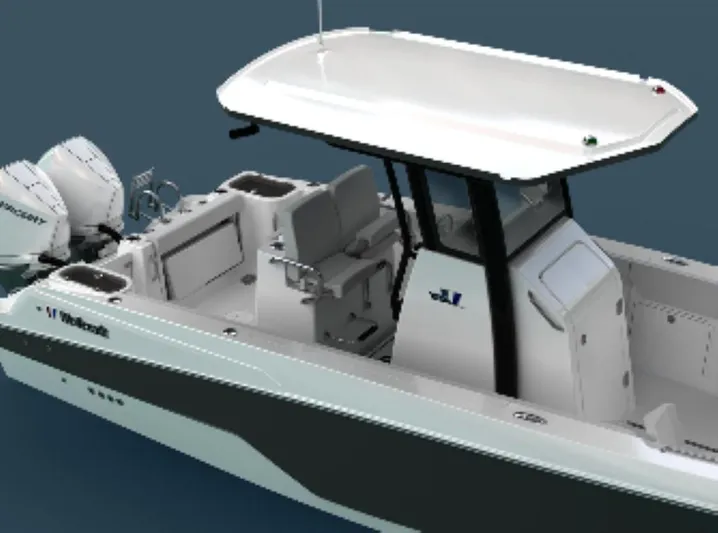  Yacht Photos Pics 2025 Wellcraft 263 Fisherman boat with dual engines and sleek design.