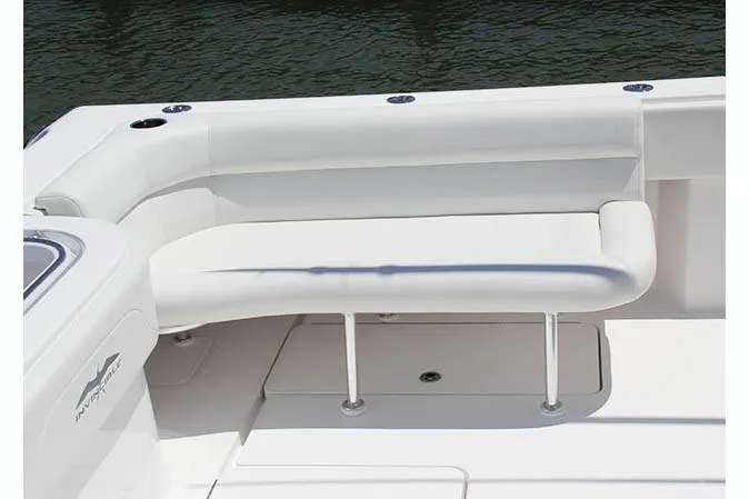  Yacht Photos Pics Manufacturer Provided Image: 2022 Invincible 42 Open Fisherman boat with white cushioned seating.