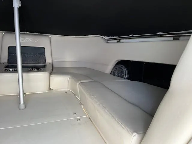  Yacht Photos Pics Interior cabin of a 2018 Boston Whaler 270 Vantage boat.
