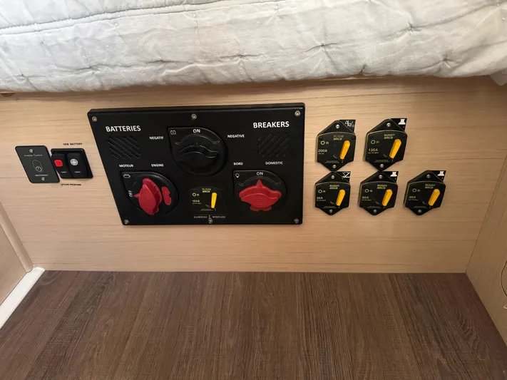 Archimedes Yacht Photos Pics Battey Selector Switchs and Breakers