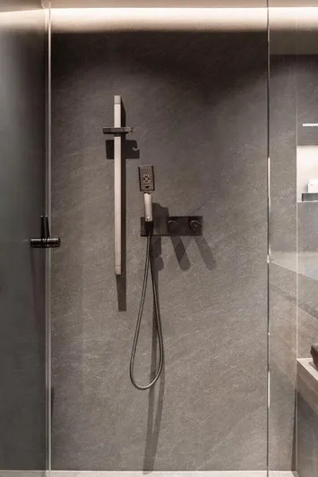  Yacht Photos Pics Modern shower in 2024 Sunreef 60 Eco yacht bathroom.