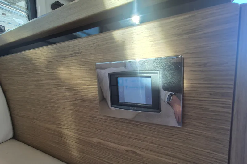  Yacht Photos Pics Control panel on 2019 Beneteau Gran Turismo 50 Sportfly yacht interior.