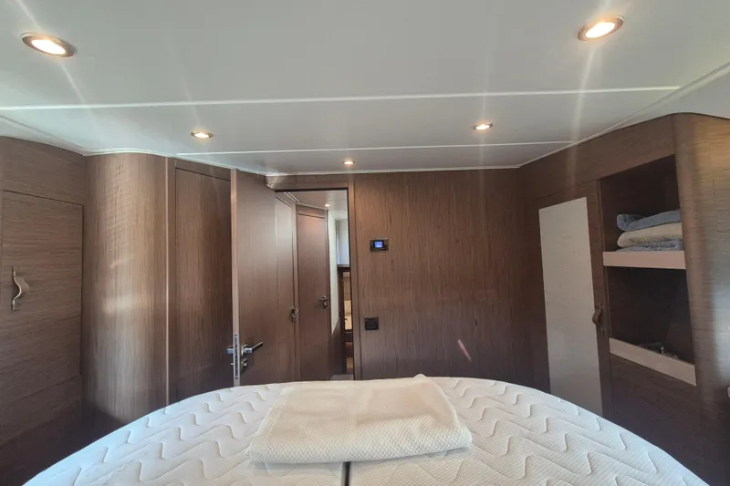  Yacht Photos Pics Luxurious cabin interior of 2019 Beneteau Gran Turismo 50 Sportfly yacht.