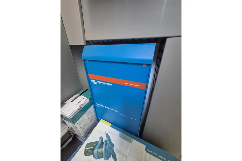  Yacht Photos Pics Victron Energy isolation transformer on Beneteau Gran Turismo 50 Sportfly, 2019 model.