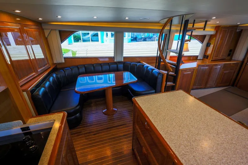Sarah K Yacht Photos Pics Viking 65 Sarah K - Dinette Seating and Table