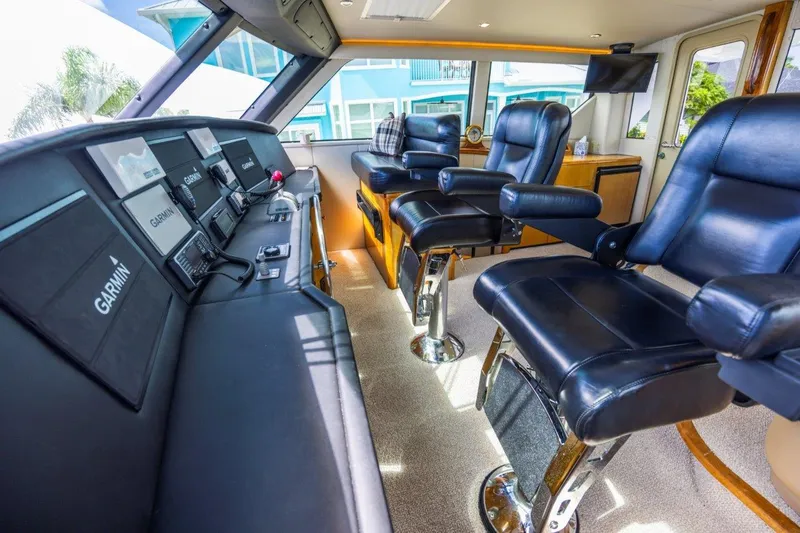Sarah K Yacht Photos Pics Viking 65 Sarah K - Enclosed Bridge, Seating and Electronincs