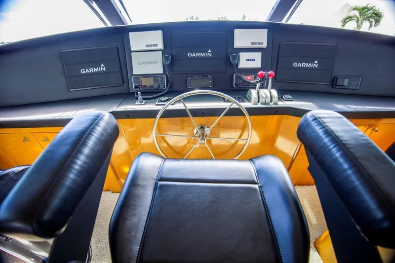 Sarah K Yacht Photos Pics Viking 65 Sarah K - Enclosed Bridge, Helm Electronics