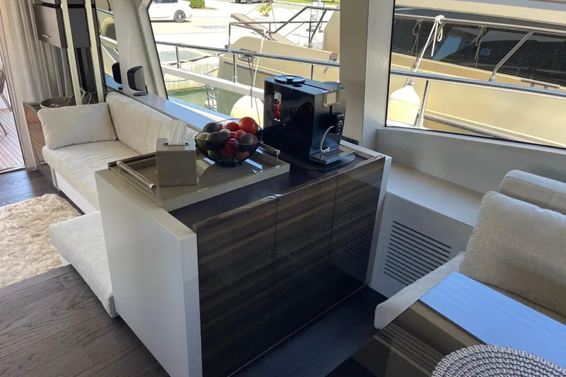  Yacht Photos Pics Luxurious interior of 2025 Ferretti Yachts 670 with modern amenities and elegant design.