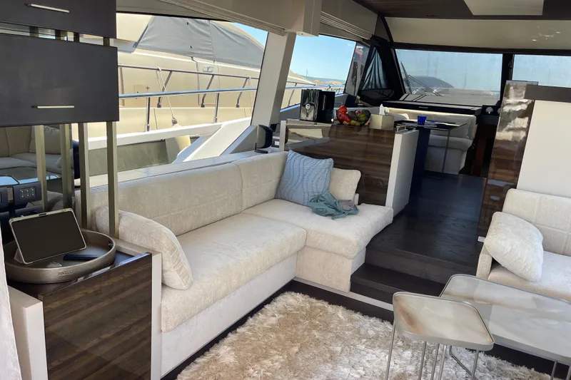  Yacht Photos Pics Luxurious interior of 2025 Ferretti Yachts 670 with modern furnishings and elegant design.