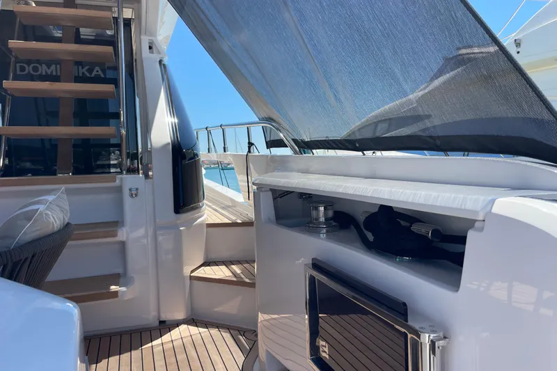  Yacht Photos Pics Luxurious 2025 Ferretti Yachts 670 interior with sleek design and modern amenities.