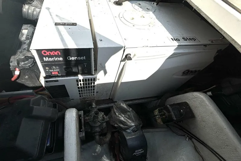  Yacht Photos Pics Onan Marine Genset in 2004 Meridian 459 Cockpit Motoryacht engine room.