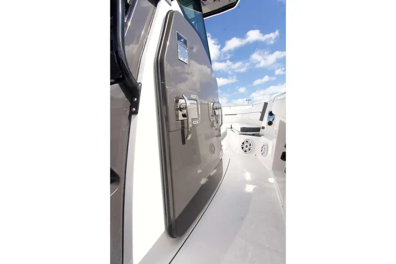  Yacht Photos Pics 2023 Blackfin 302 CC boat interior with sleek design and modern features.