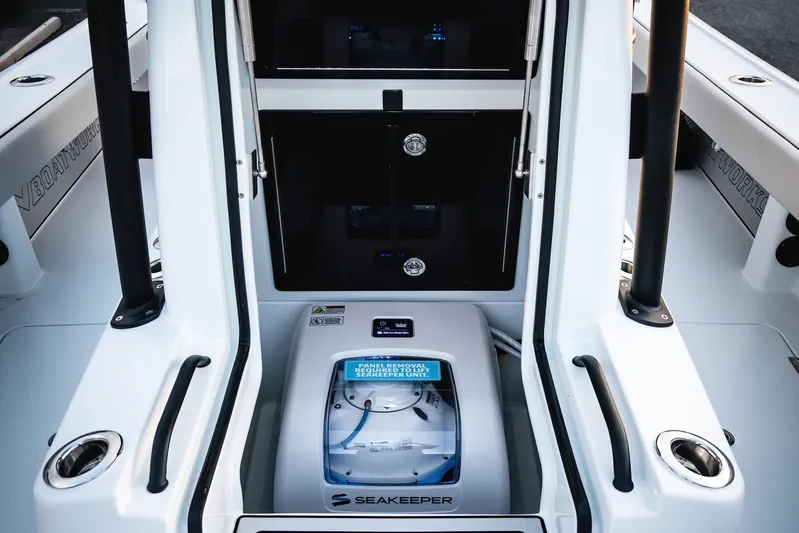  Yacht Photos Pics 2026 Barker Boatworks 26 Open featuring Seakeeper stabilization system on deck.