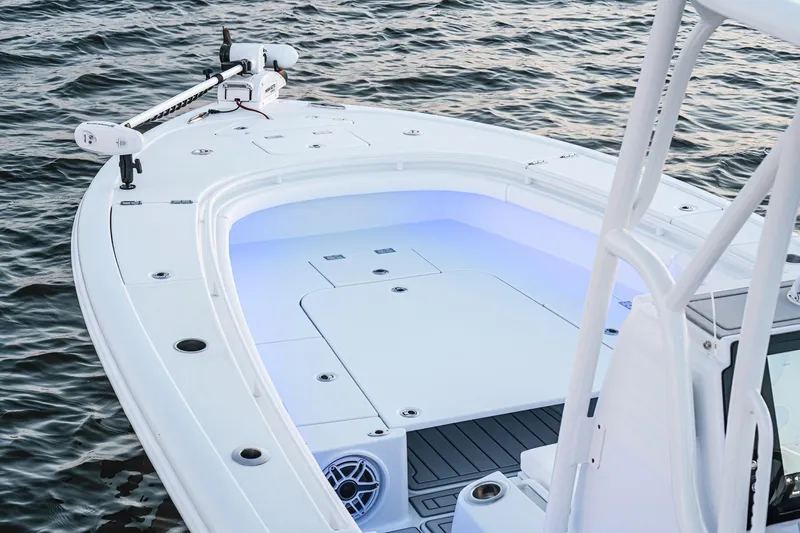  Yacht Photos Pics 2026 Barker Boatworks 26 Open on water, featuring sleek design and modern amenities.