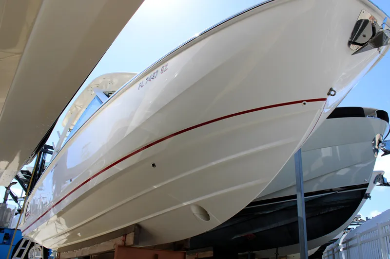  Yacht Photos Pics 2021 Boston Whaler 320 Vantage boat on display, showcasing sleek design and craftsmanship.