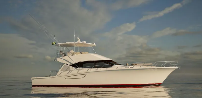  Yacht Photos Pics 2026 Pro Boat Yachts Pro Boat 68 cruising on calm waters under a cloudy sky.