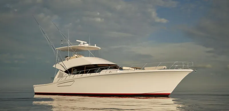  Yacht Photos Pics Luxury Pro Boat 68 yacht on calm waters, 2026 model, elegant design.