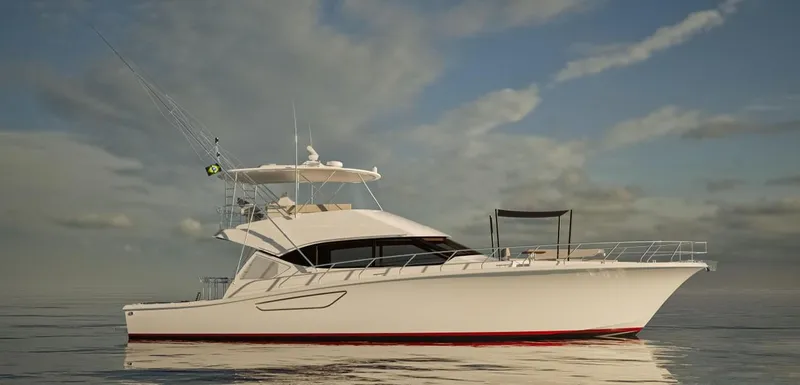  Yacht Photos Pics 2026 Pro Boat Yachts Pro Boat 68 cruising on calm waters under a cloudy sky.