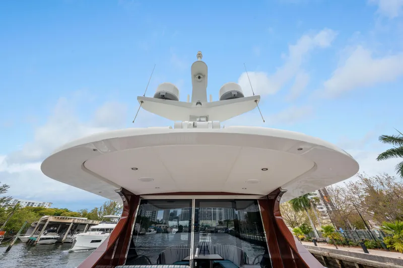 Tribu Yacht Photos Pics Steeler 60 S Performance 2021 yacht docked, showcasing sleek design and modern features.