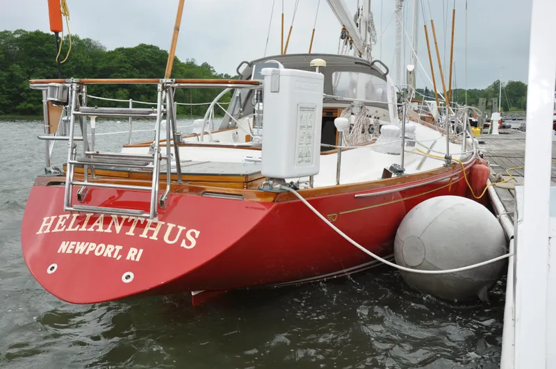 Helianthus Yacht Photos Pics Hinckley SW 42 sailboat, 1985 model, named Helianthus docked in Newport, RI.