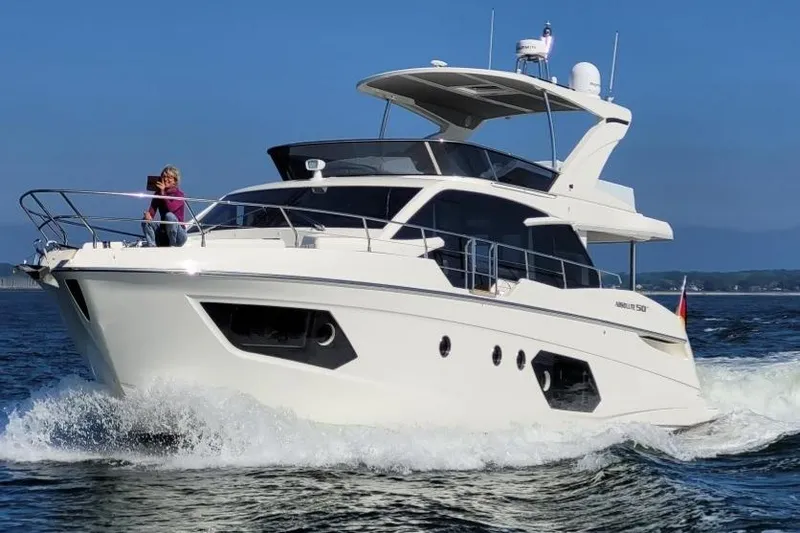 Ocean Love Yacht Photos Pics 2023 Absolute 50 Fly yacht Mediterranean cruiser, luxury features.