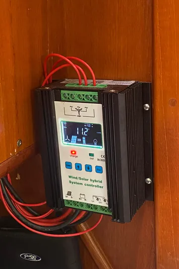 5th Row Center Yacht Photos Pics Wind/solar hybrid system controller in a 1997 Hunter 430 sailboat.