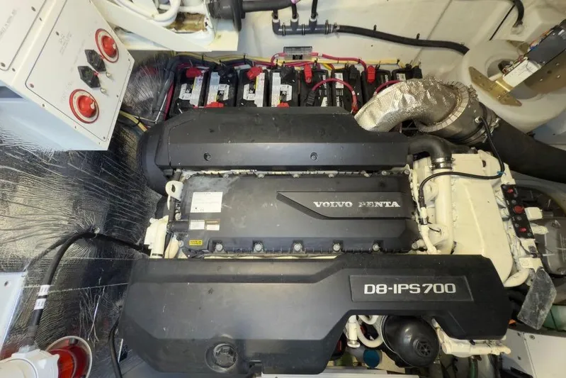 Yacht Photos Pics Engine room of 2020 Cruisers Yachts 50 Cantius with Volvo Penta D8-IPS700 engine.