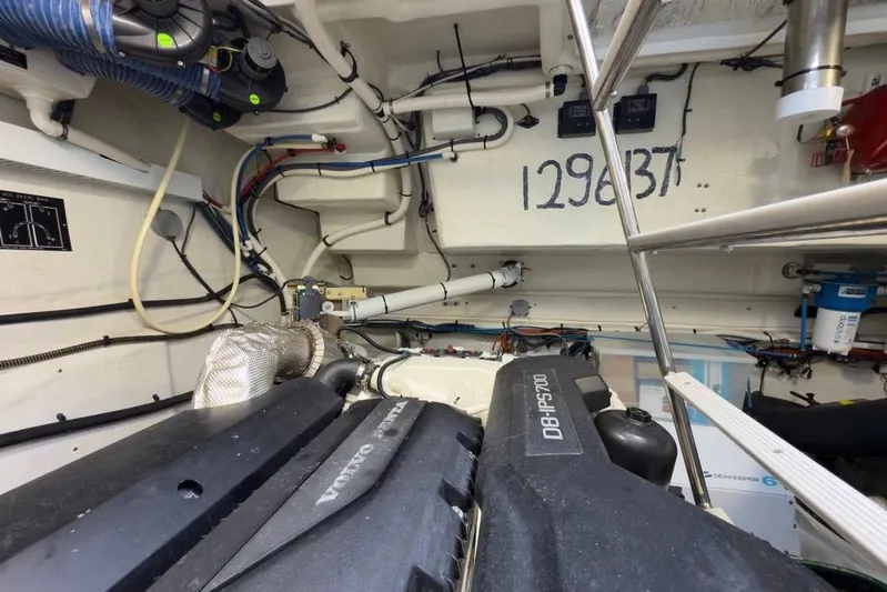  Yacht Photos Pics Engine room of 2020 Cruisers Yachts 50 Cantius with Volvo Penta engines.