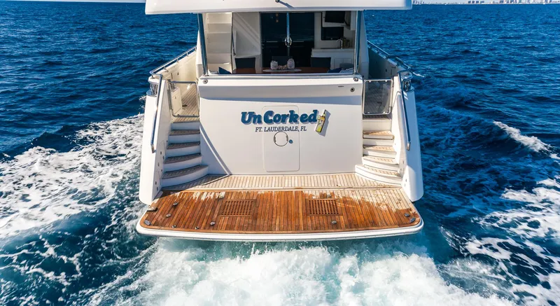 Uncorked Yacht Photos Pics Ocean Alexander 85E yacht "UnCorked" cruising in open sea, 2011 model.