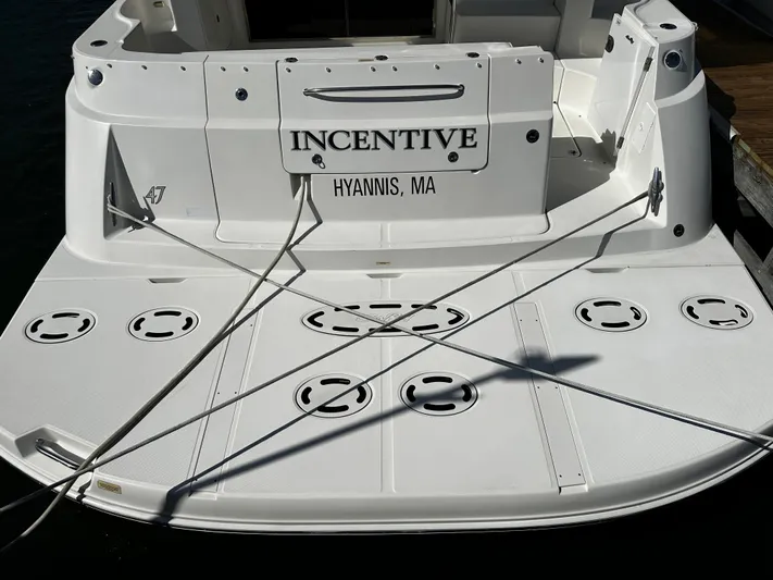 Incentive Yacht Photos Pics 2008 Sea Ray 47 Sedan Bridge yacht docked in Hyannis, MA, named "Incentive."