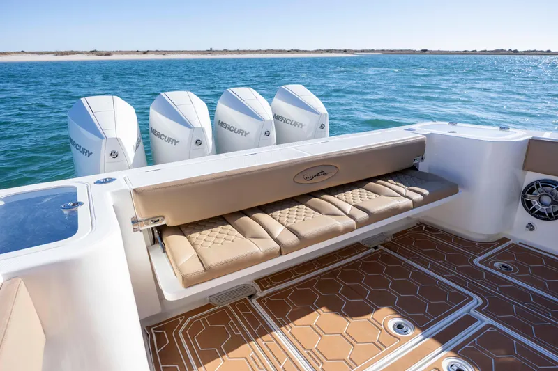  Yacht Photos Pics 2020 Blackwater 41 Tournament boat with Mercury engines and luxurious seating.