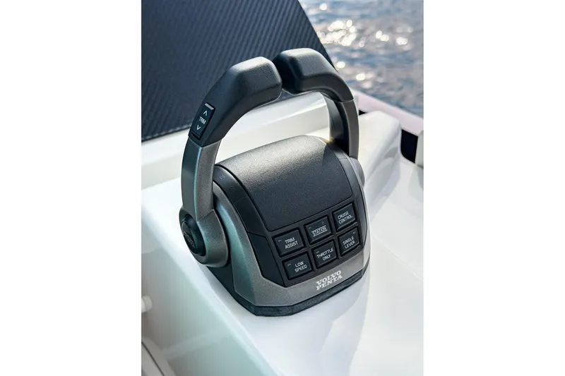 Hawkeye Yacht Photos Pics Volvo Penta throttle control on 2022 Fountaine Pajot MY6 yacht.