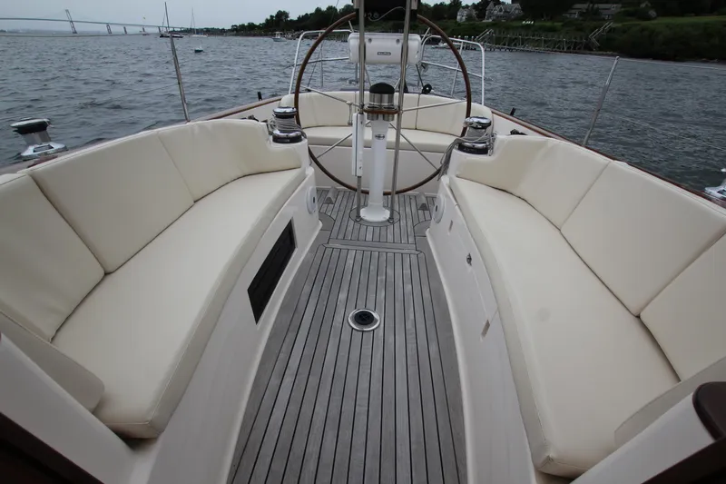 Sweet P Yacht Photos Pics Cockpit from companionway