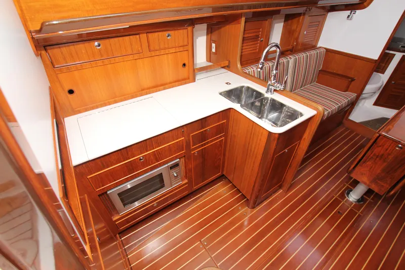Sweet P Yacht Photos Pics Galley from companionway