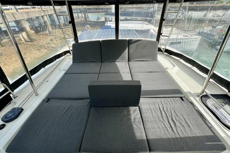 Promprang Yacht Photos Pics Luxurious 2020 Lagoon 50 yacht interior with spacious seating and panoramic windows.