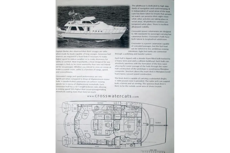 Island Hopper Yacht Photos Pics Crosswater Passagemaker 49, 2001 model, features detailed specifications and layout design.