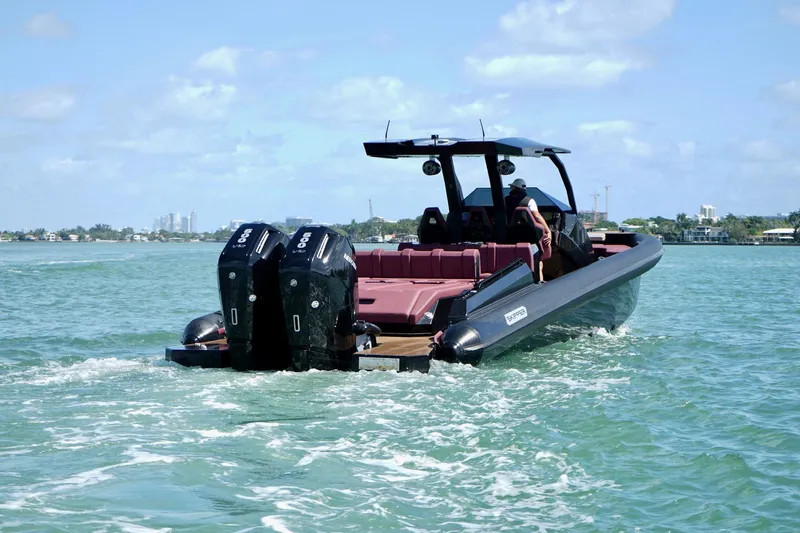  Yacht Photos Pics 2024 Skipper 42 boat cruising on a sunny day with dual engines.